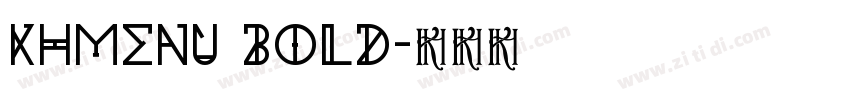 KHMenu Bold字体转换